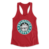 Starpugs Coffee Womens Racerback Tank in Red color
