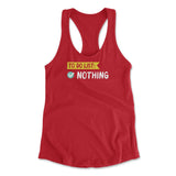 To Do List, Nothing Womens Racerback Tank in Red color