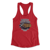 Krugers Barbershop Womens Racerback Tank in Red color