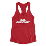Gal Godonut Womens Racerback Tank in Red color