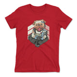 Lifeline Pug Apex Gamer Womens T-Shirt in Red color