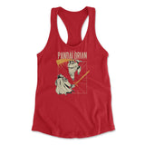The Pandalorian Womens Racerback Tank in Red color