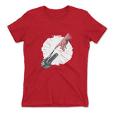 Creation Of Adam - Motorcycle Womens T-Shirt in Red color
