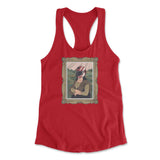 Monalisa Helmet Womens Racerback Tank in Red color