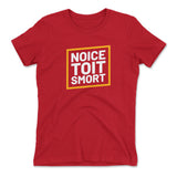 Noice Toit Smort Womens T-Shirt in Red color