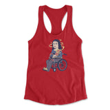 Monalisa Smoking Womens Racerback Tank in Red color