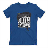Straight Outta Skydiving Womens T-Shirt in Royal color