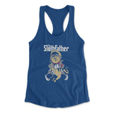 The Slothfather Womens Racerback Tank in Royal color