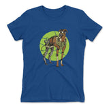 Cyber Greyhound Dog Womens T-Shirt in Royal color