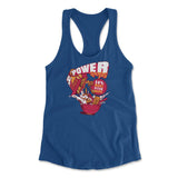 Power Loops Womens Racerback Tank in Royal color
