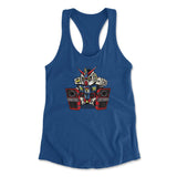 Sleepy Robot Womens Racerback Tank in Royal color