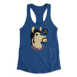 Kendrick Llama Womens Racerback Tank in Royal color