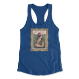 Monalisa Helmet Womens Racerback Tank in Royal color