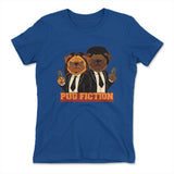 Pug Fiction Womens T-Shirt in Royal color