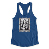 Gothic Monalisa Womens Racerback Tank in Royal color
