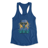 Alien Joint Womens Racerback Tank in Royal color