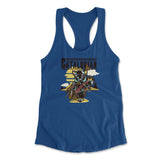 The Catalorian Womens Racerback Tank in Royal color