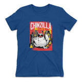 Chinzilla Monster Womens T-Shirt in Royal color