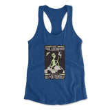 I Mostly Want Peace, Love And Weed Womens Racerback Tank in Royal color