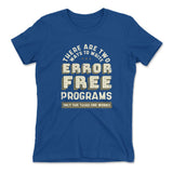 How Many Ways To Write Error Free Programs Womens T-Shirt in Royal color