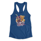 Pizza Kong Womens Racerback Tank in Royal color