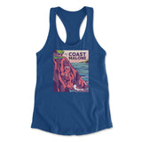 Coast Malone Womens Racerback Tank in Royal color