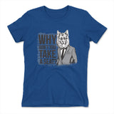 Why Dont You Take A Seat Womens T-Shirt in Royal color