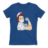 Strong Nurse Womens T-Shirt in Royal color