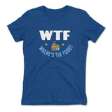 WTF - Where's The Food Womens T-Shirt in Royal color