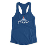 15, Yemen Road, Yemen Womens Racerback Tank in Royal color