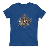 Steam Punk Fish Womens T-Shirt in Royal color
