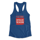 Spoiler Alert Womens Racerback Tank in Royal color