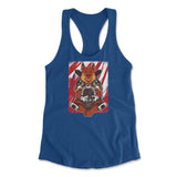 German Shepard Gamer Dog Womens Racerback Tank in Royal color