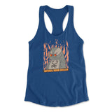 Natural Born Chiller Womens Racerback Tank in Royal color