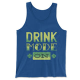 Drink Mode On Men/Unisex Tank in True Royal color