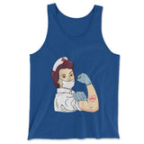 Strong Nurse Men/Unisex Tank in True Royal color