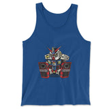 Sleepy Robot Men/Unisex Tank in True Royal color
