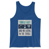 Things I Hate Men/Unisex Tank in True Royal color