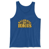 Allergic To Idiots Men/Unisex Tank in True Royal color