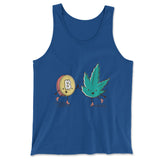 420 Bitcoin Men/Unisex Tank in True Royal color
