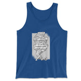 Debt Atlas Men/Unisex Tank in True Royal color