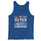 I Love My Six Pack So Much, I Protect It With A Layer Of Fat Men/Unisex Tank in True Royal color