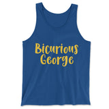 Bicurious George Men/Unisex Tank in True Royal color
