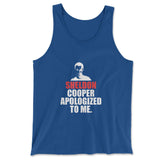 Sheldon Cooper Apologized To Me Men/Unisex Tank in True Royal color