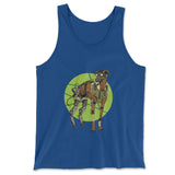Cyber Greyhound Dog Men/Unisex Tank in True Royal color