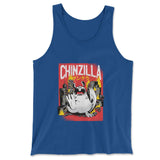 Chinzilla Monster Men/Unisex Tank in True Royal color