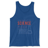 A Moment Of Science Please Men/Unisex Tank in True Royal color