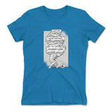 Debt Atlas Womens T-Shirt in Turquoise color