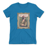 Monalisa Helmet Womens T-Shirt in Turquoise color