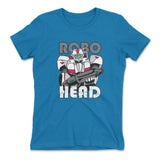 Robo Head Womens T-Shirt in Turquoise color